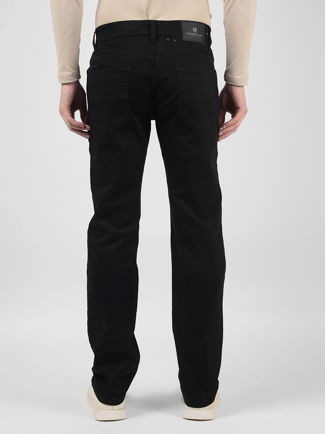 Numero Uno Men Solid Black Jeans